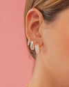 Set X3 Candongas Ovalo silver