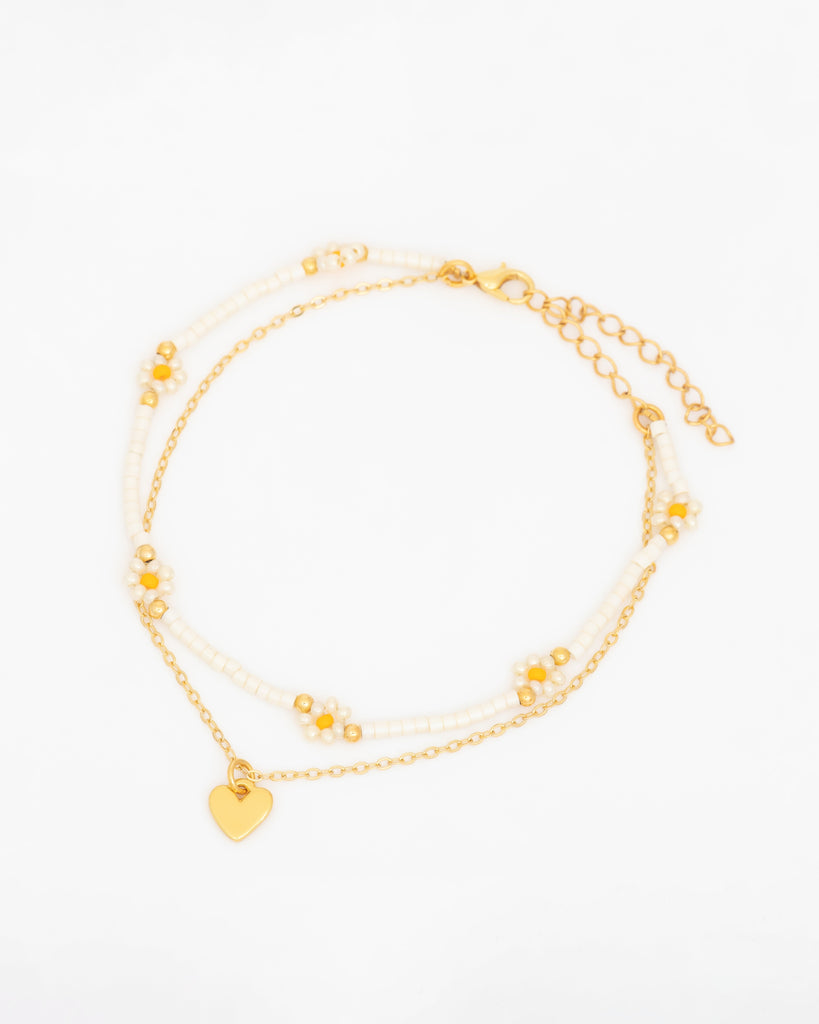 Tobillera Margarita + Aretes