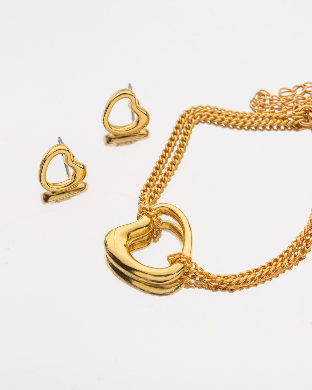 Pulsera + Aretes Corazón Amorfo