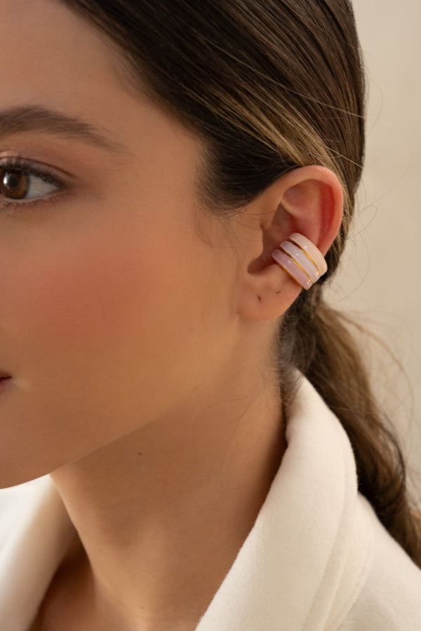 Earcuff Triple rosa