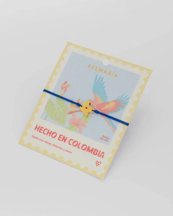 Pulsera mapa de Colombia