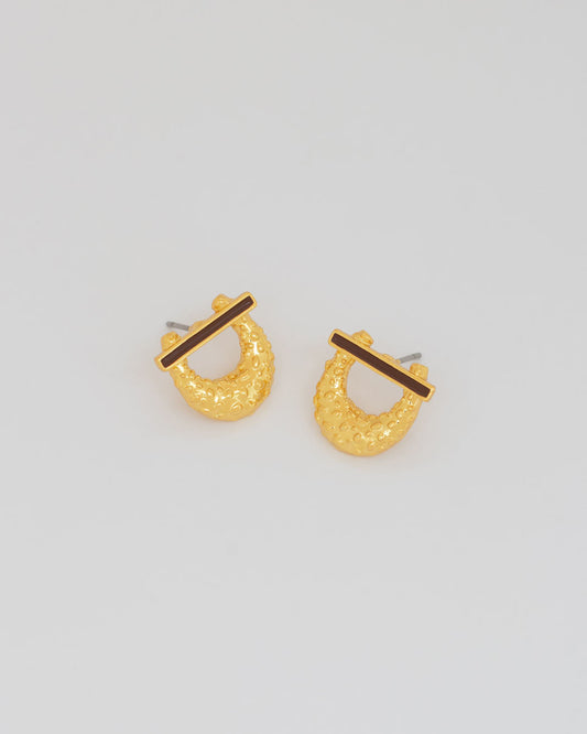 Arete Herradura Animal Print