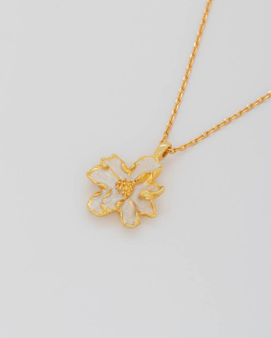 Collar Maxi Flor Perlado