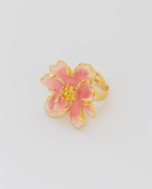 Anillo Maxi Flor Rosa