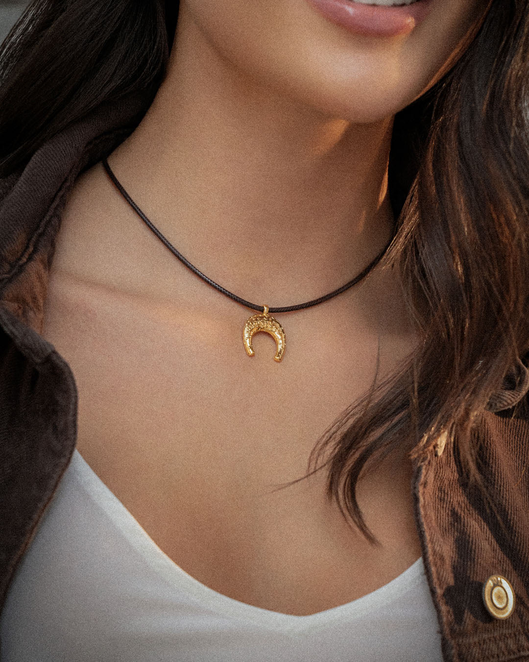 Collar Cuero Herradura print