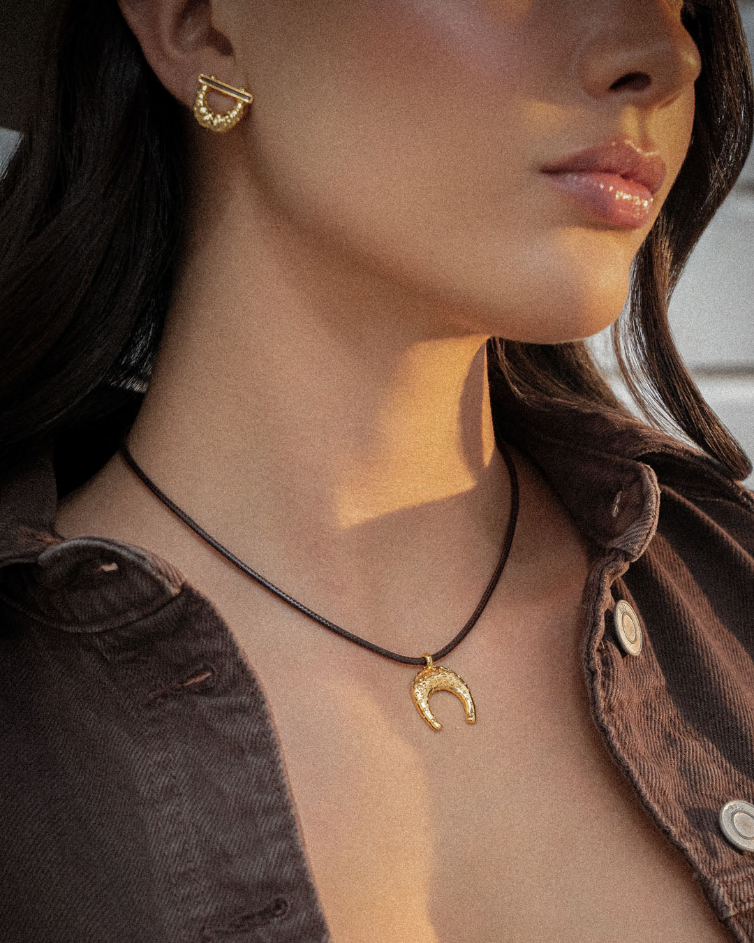 Arete Herradura Animal Print