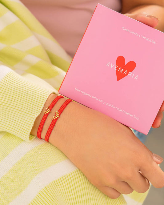 Set X2 Pulsera Tejida Coincidir