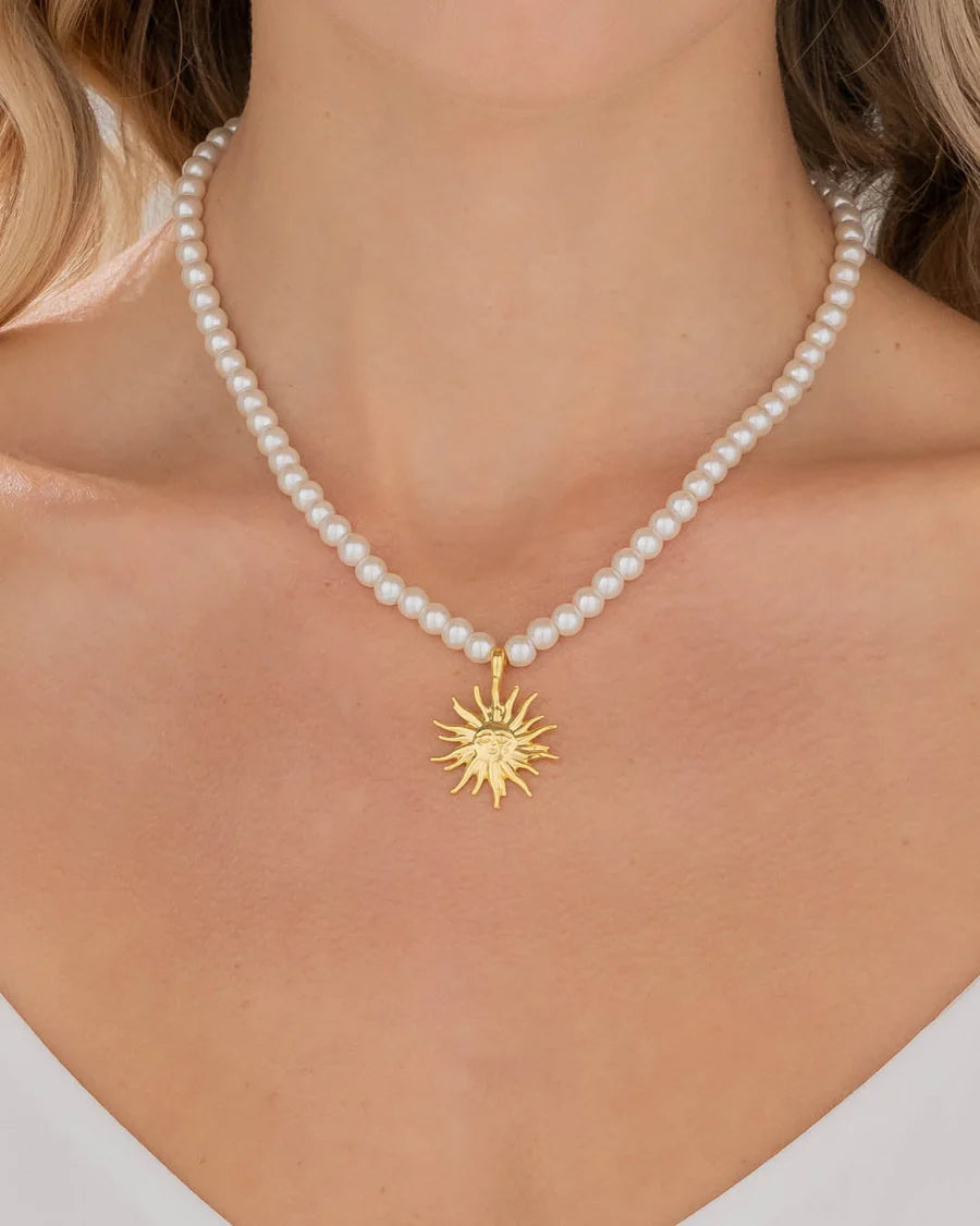 Collar sol y perlas