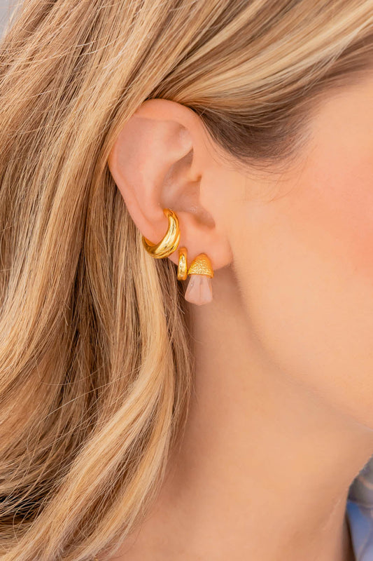 Set X3 Aretes Acrilico Rosa
