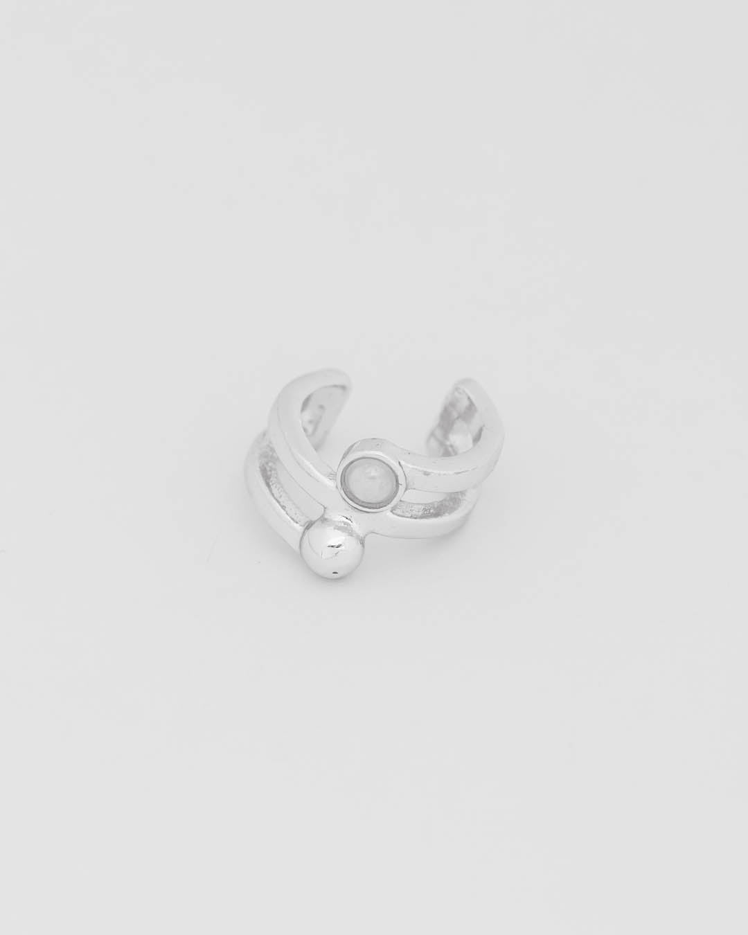 Earcuff Perla Plata