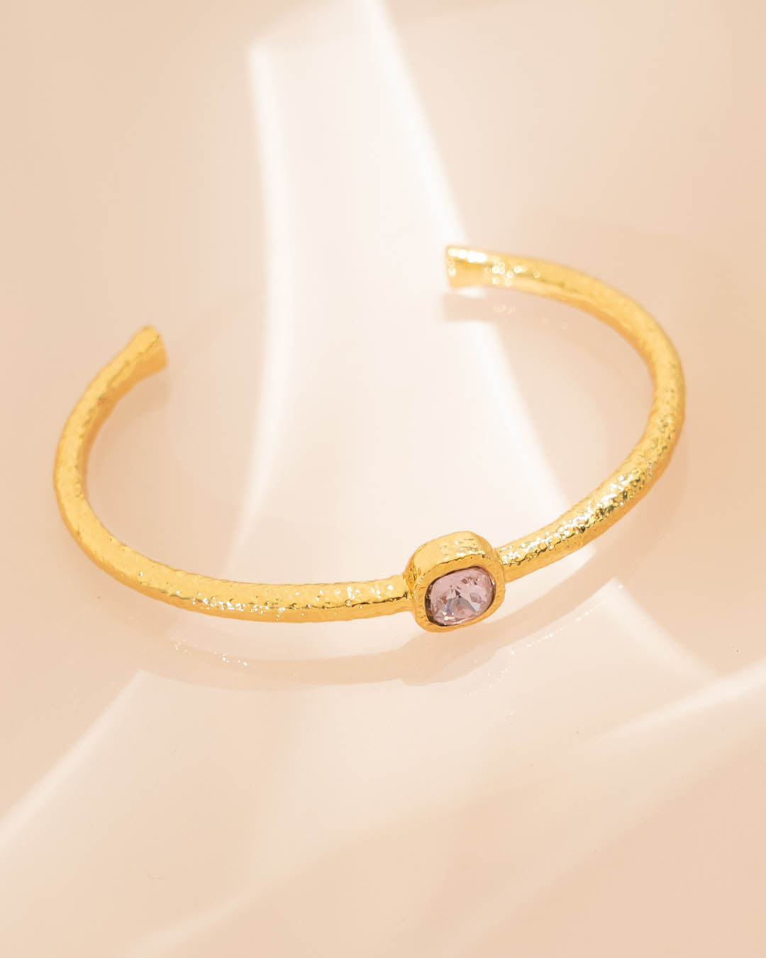 Brazalete Cristal Rosa Textura