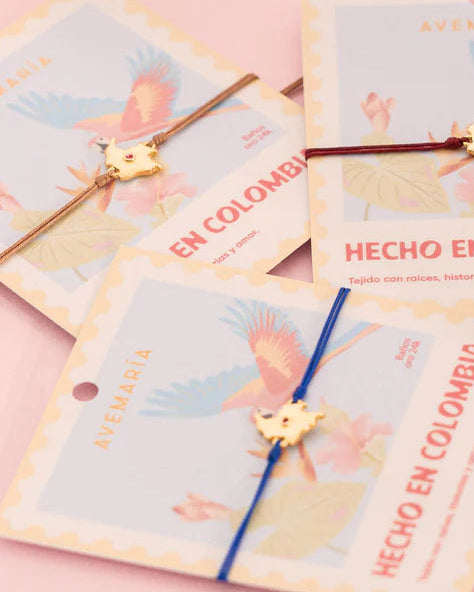 Pulsera mapa de Colombia