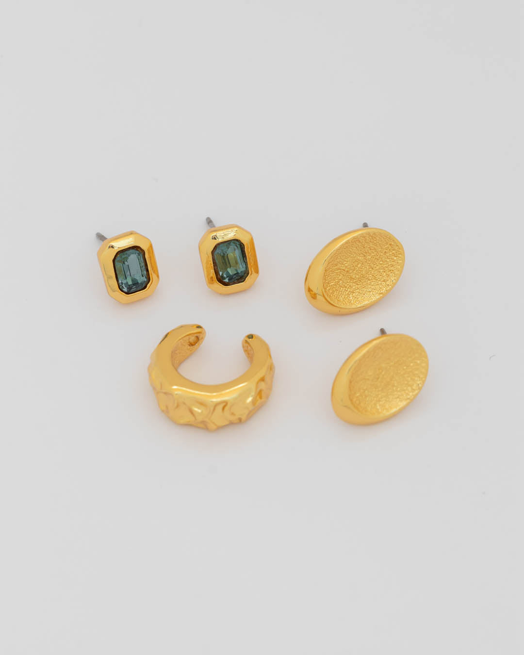 Set X3 Aretes Ovalo Texturizado