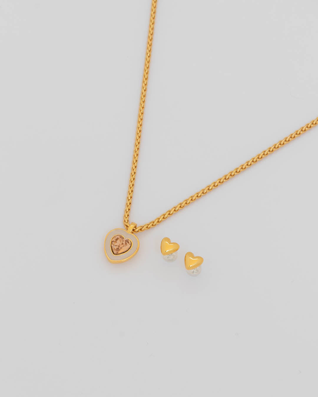 Collar Corazón Cristal Nude