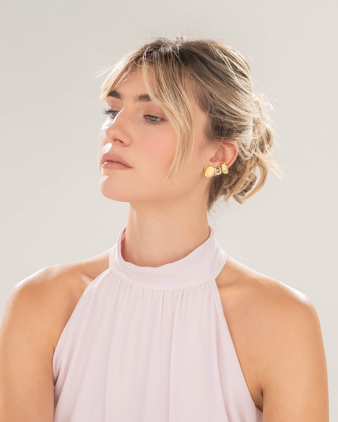 Set X3 Aretes Ovalo Texturizado