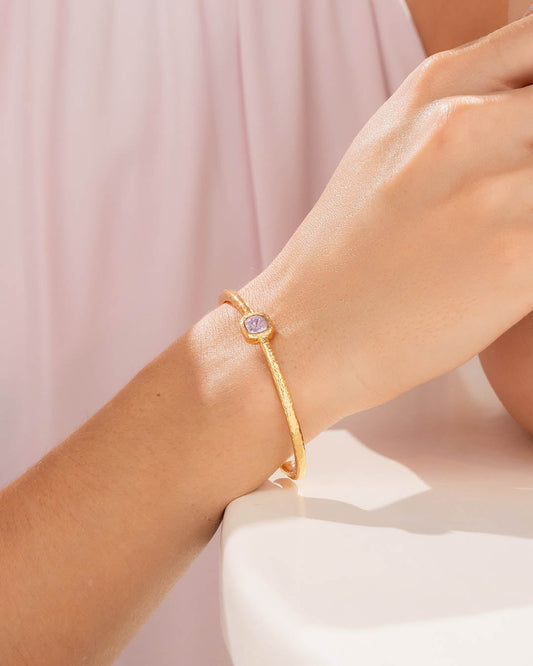 Brazalete Cristal Rosa Textura