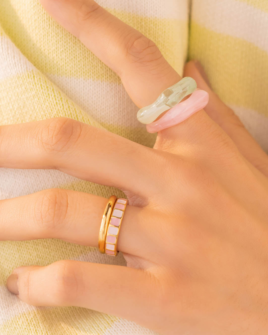 Set X4 Anillos Tablero De Colores