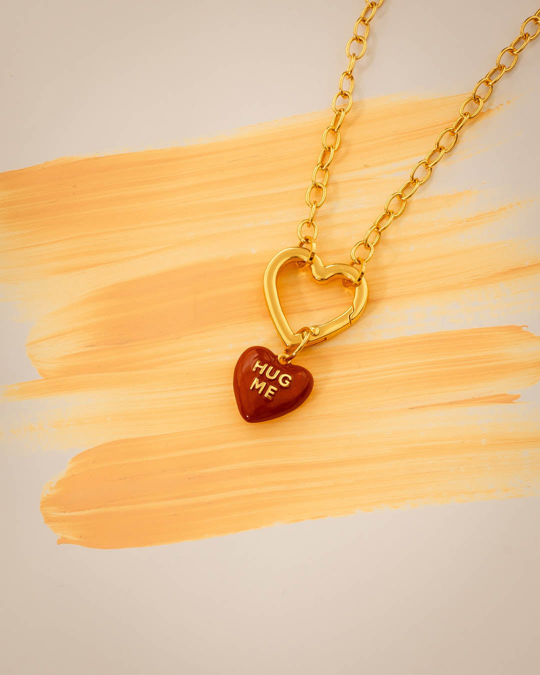 Collar Corazón HUG ME + Aretes