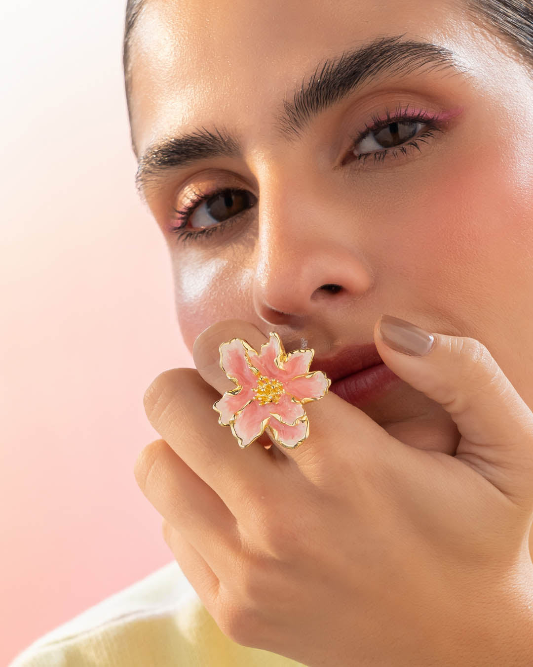 Anillo Maxi Flor Rosa