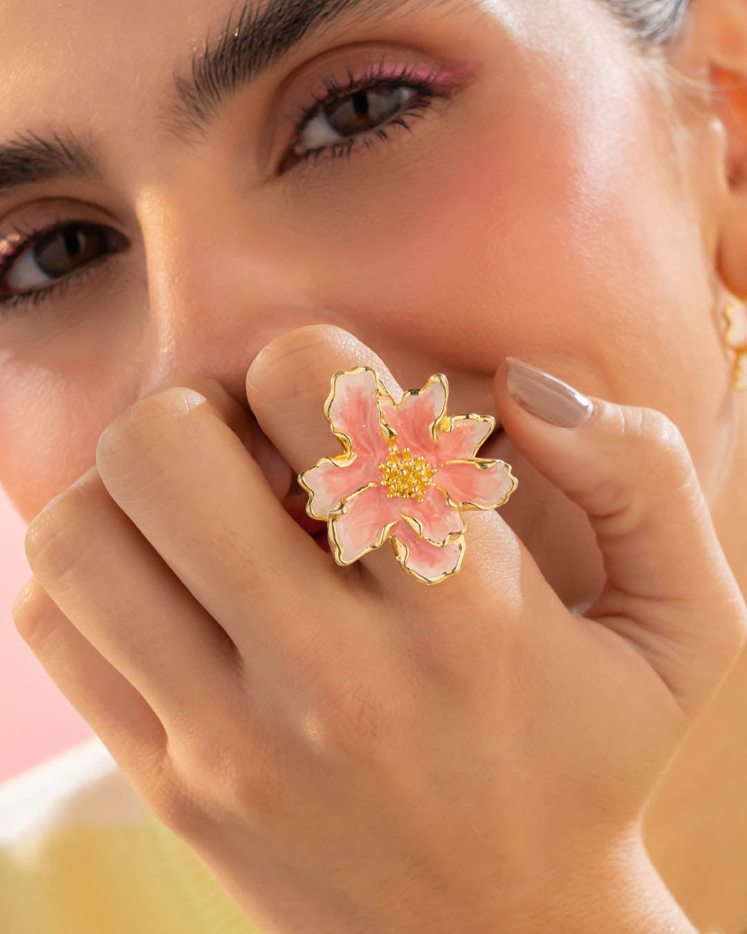 Anillo Maxi Flor Rosa