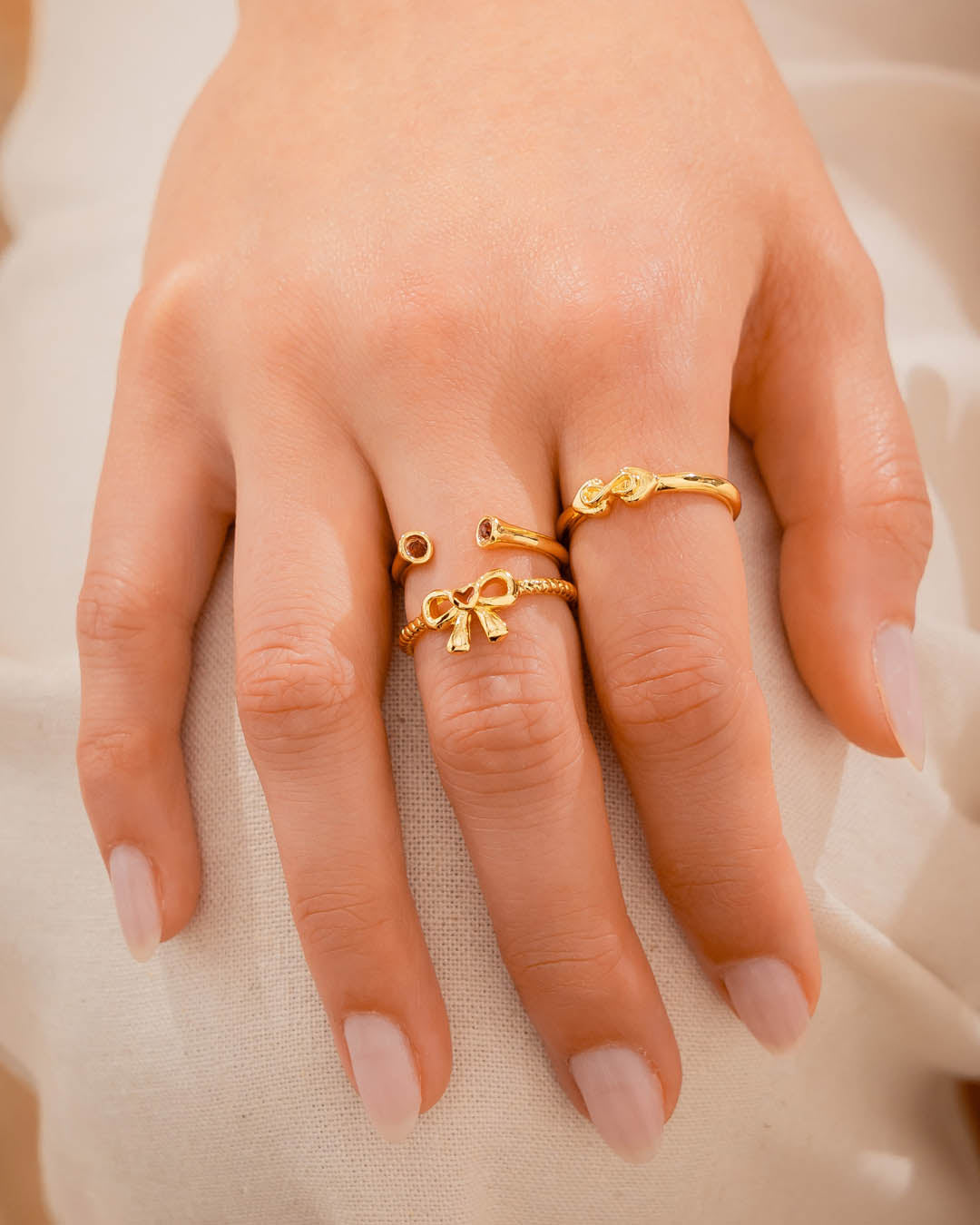 Set X3 Anillos Infinito Cristal