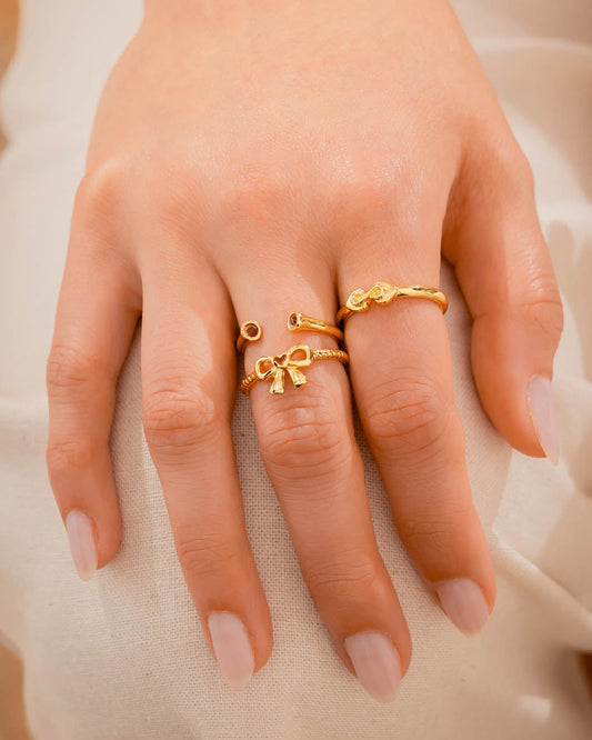 Set X3 Anillos Infinito Cristal
