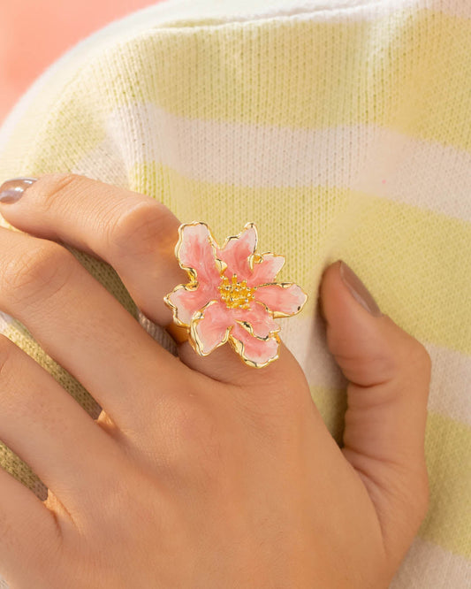 Anillo Maxi Flor Rosa