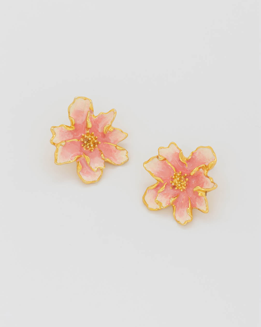 Arete Maxi Flor Rosa