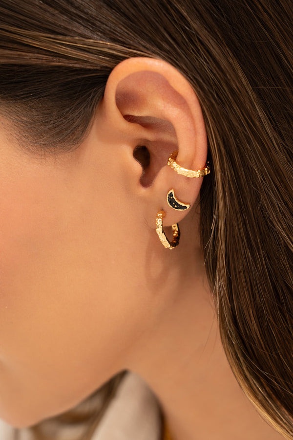Set X3 Aretes Luna Gold