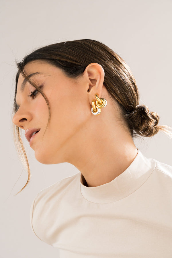 Candongas 3 En 1 Oro Y Plata