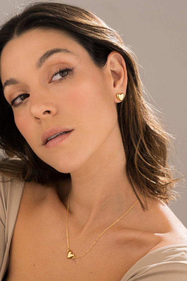 Set De 1 Par De Candongas + 1 Earcuff Oro Y Plata