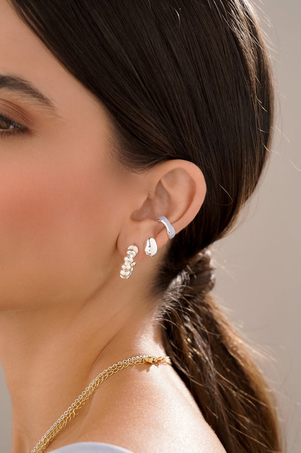 Set X3 Aretes Baby Blue Silver