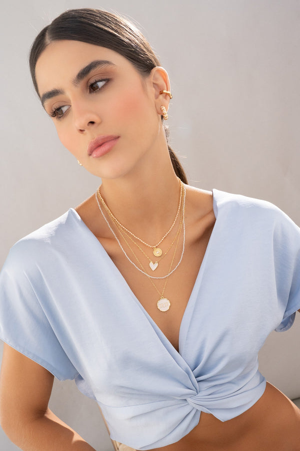 Set Collar Corazón y 11:11 + Aretes