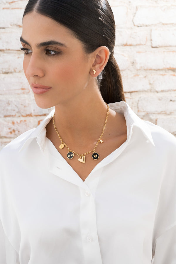 Collar Multicharms + Aretes