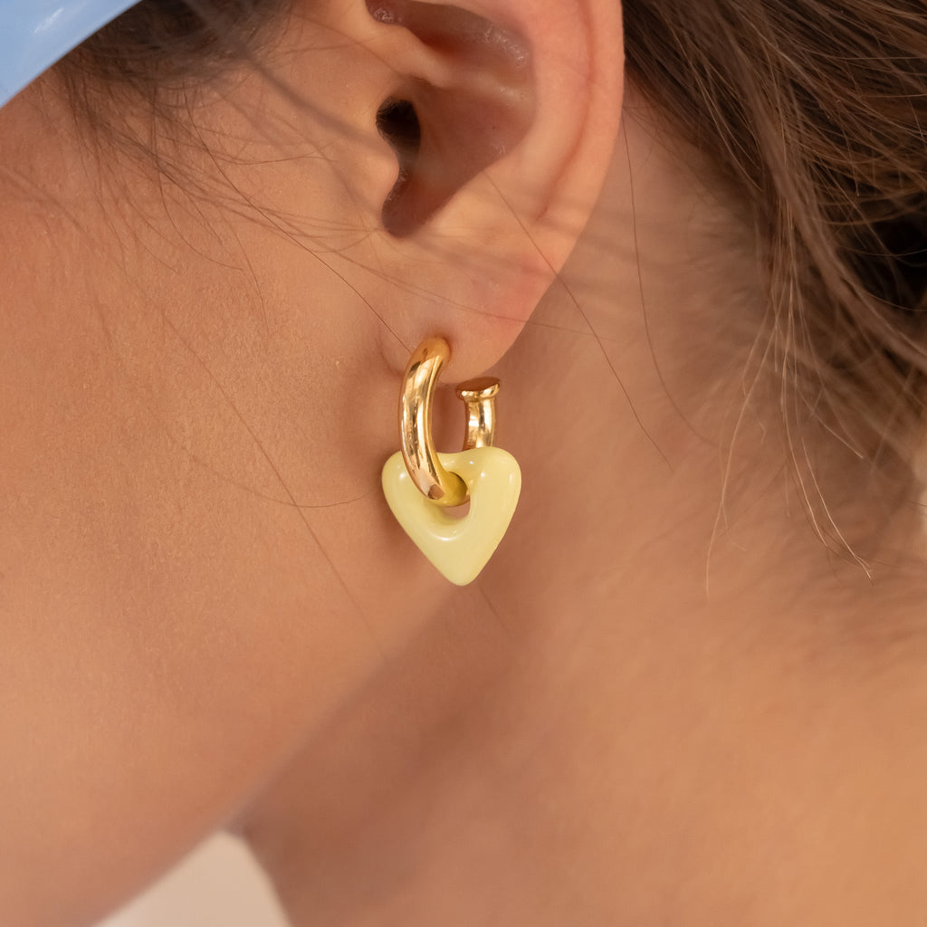 Aretes 2 en 1 Maxi Corazón