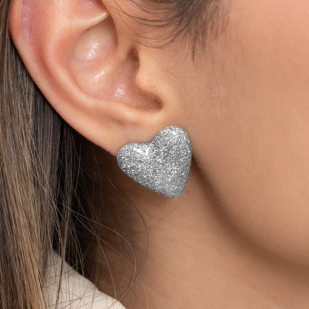 Aretes Corazón Escarcha
