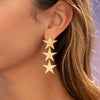 Aretes Estrellas gold By Issa Vásquez
