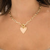 Collar Broche Corazón + Aretes
