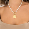 Collar Broche Sol Perlas + Aretes