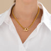 Collar Cadena Broche gold+ Aretes
