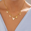 Collar Dijes Varios Corazones y Universo + Aretes