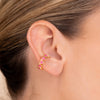 Earcuff Corazón Fucsia