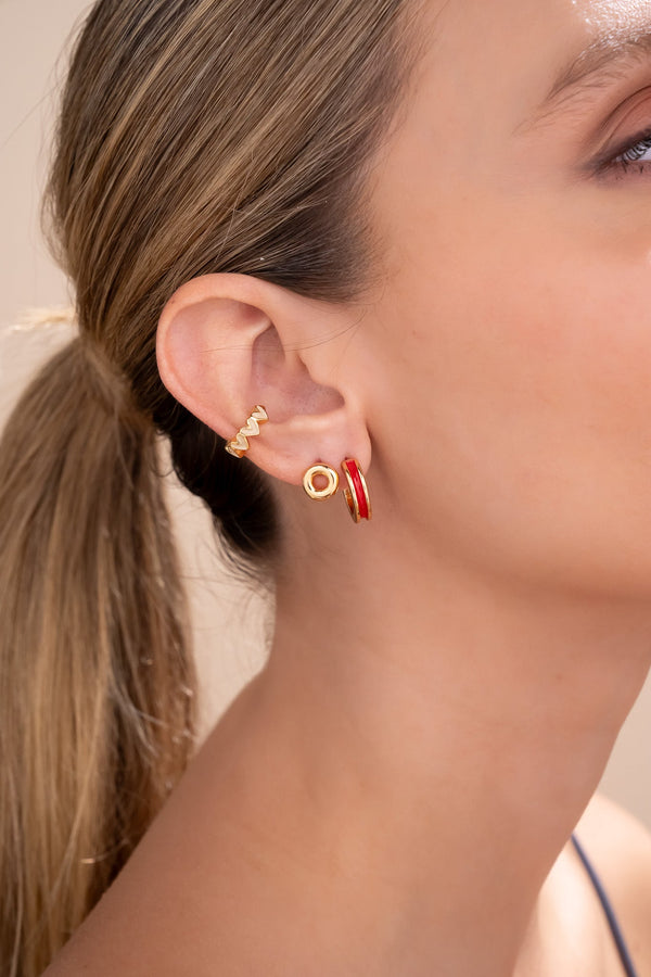 Set De 1 Par De Candongas 1 Par De Topos y 1 Earcuff
