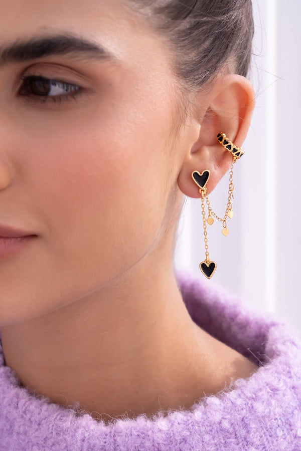 Set De Aretes Corazón