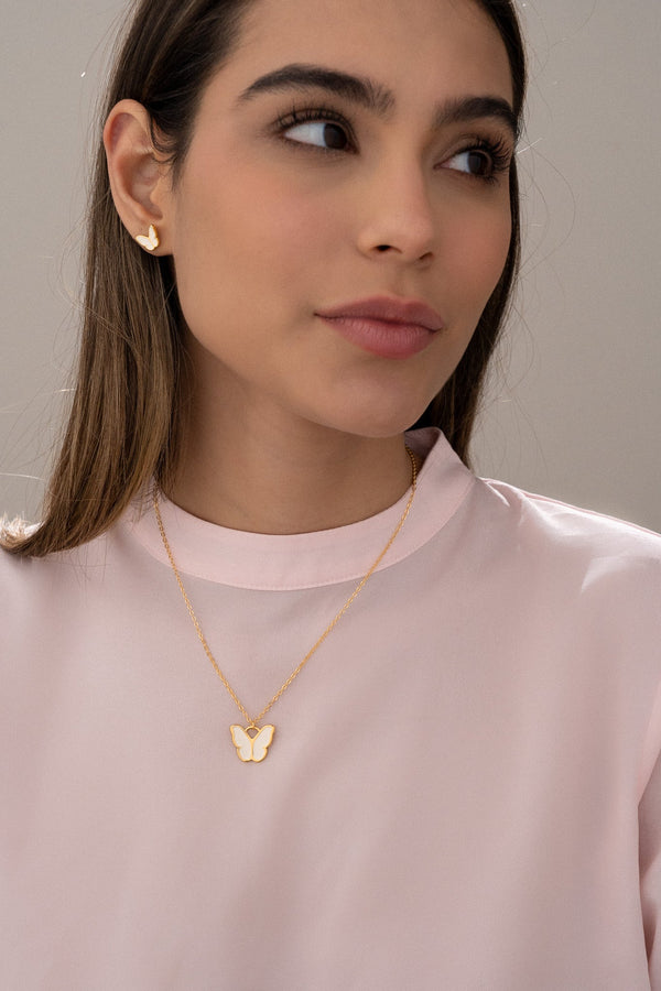 Set Collar + Aretes Mariposas
