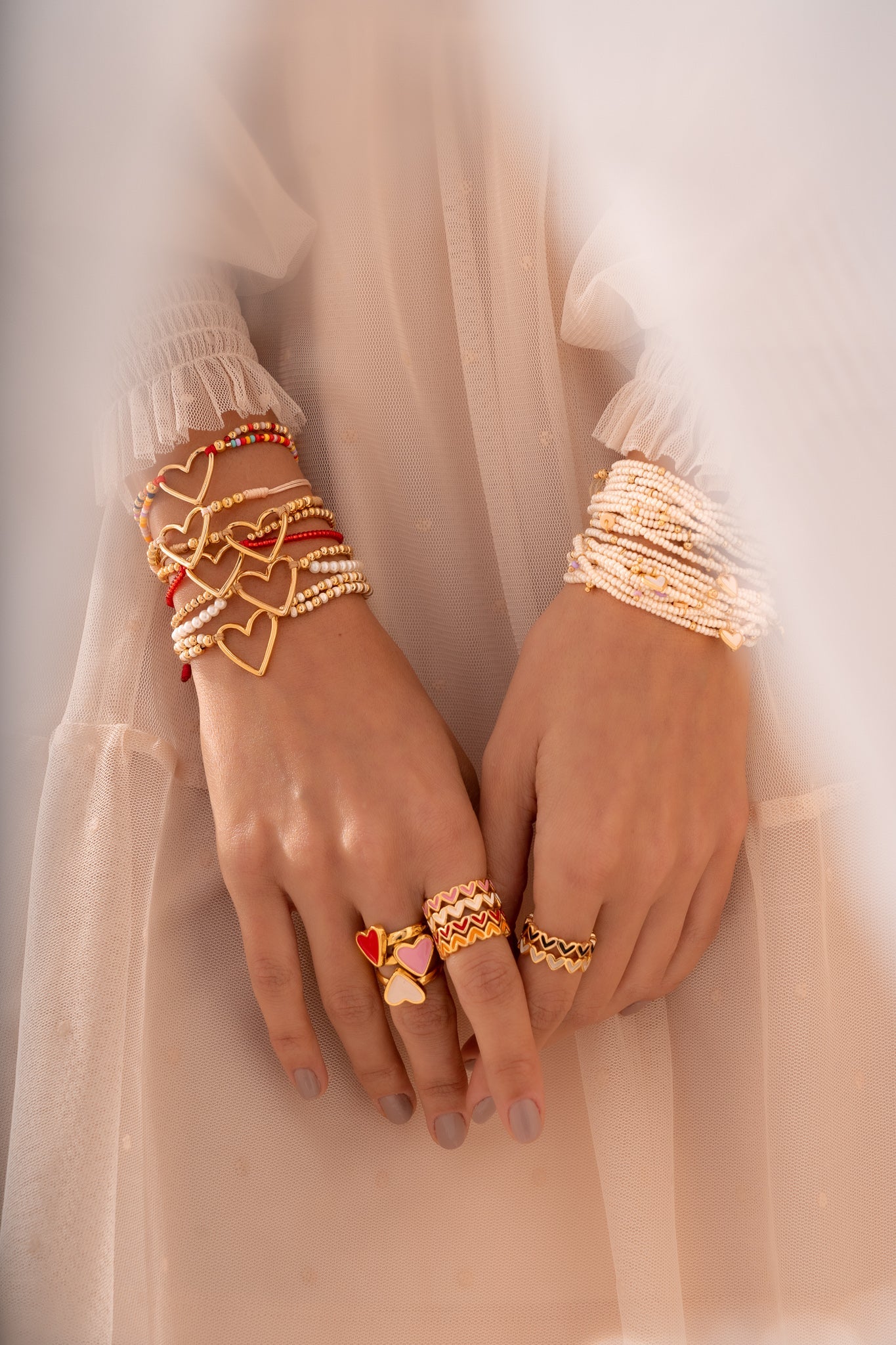Set Anillos x2 Multicorazones Avm