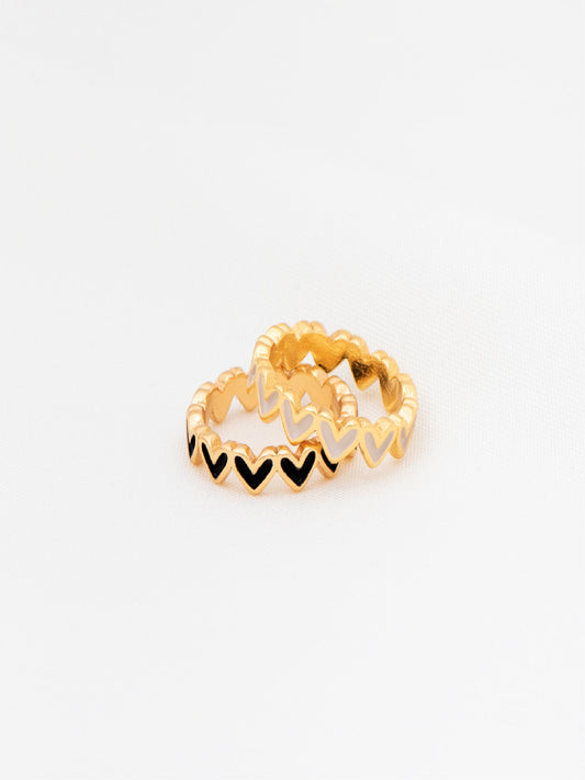 Set Anillos x2 Multicorazones Basic