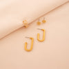 Set De 1 Par De Topos + 1 Par De Candongas Y 1 Earcuff