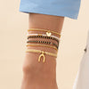 Set X6 Pulseras Con Dije De La Suerte + Aretes