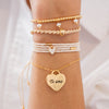 Set X7 Pulseras Dios + Aretes